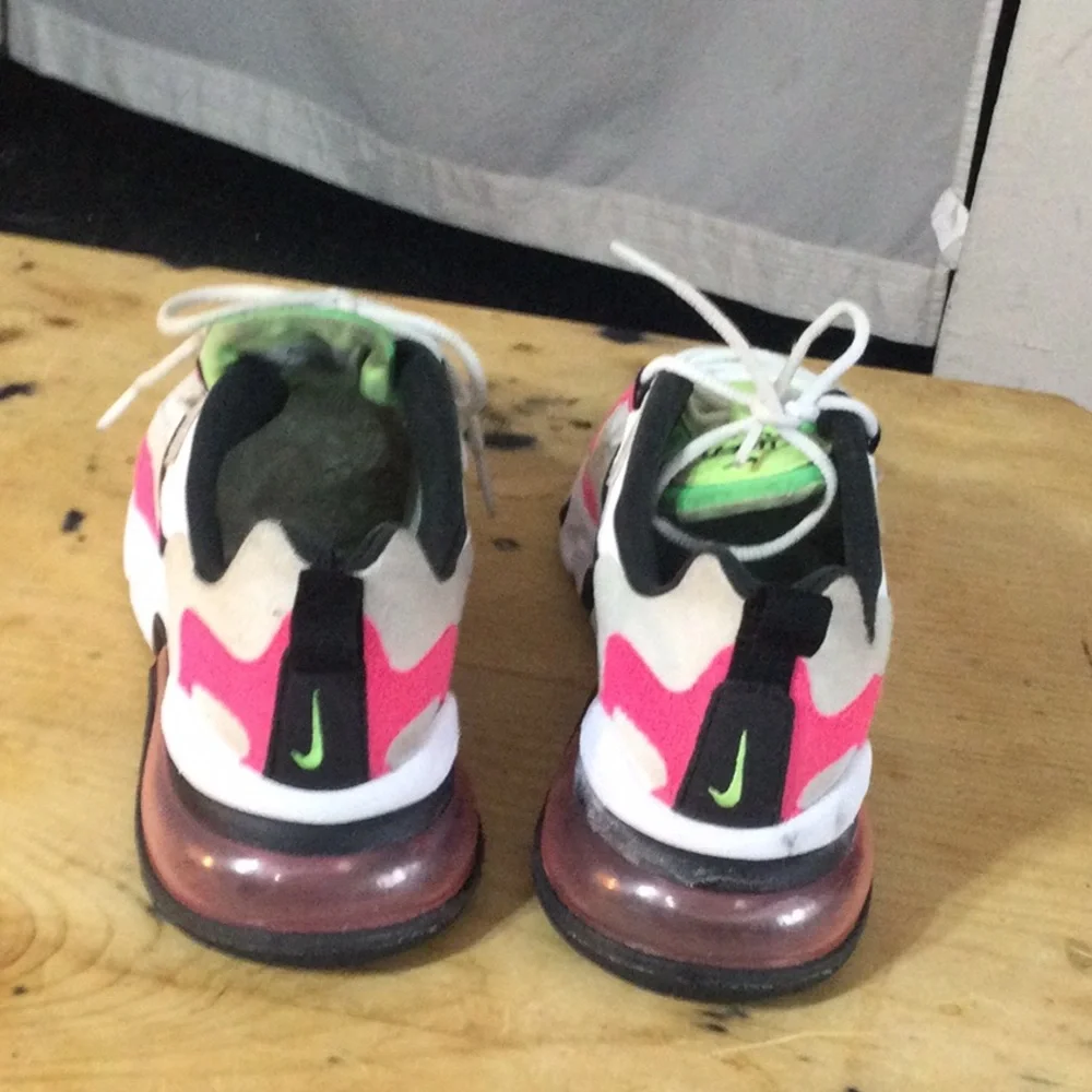 Kids Neon Green and Hot Pink Athletic Sneakers
